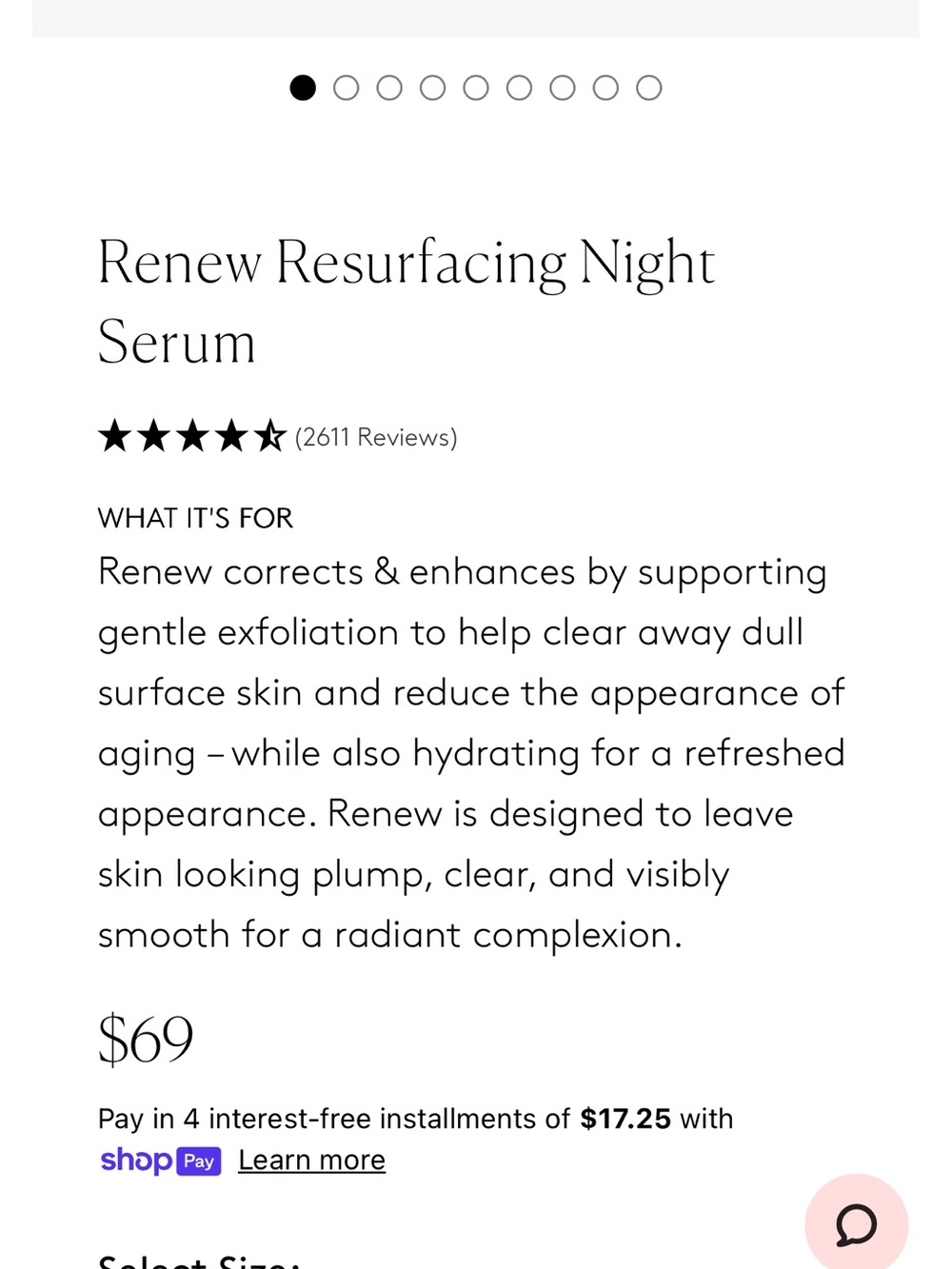 Naked & Thriving Renew Resurfacing Night Face Serum - Black & White Bottle - Picture 2 of 6